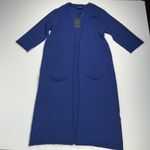 cop.copine Akari Long Cardigan Sweater 3/4 Sleeves Pockets Royal Blue NEW Size M Size M Photo 14