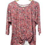 Christopher & Banks Women's Floral Top Size L Red Blue Photo 1