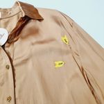 Camila Coelho Jill Button Down Shirt in Soft Gold Small Photo 6