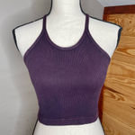 Free People Movement Happiness Runs Ribbed Crop Tank Top XS/S Purple Burgundy Size undefined Photo 0