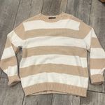 Brandy Melville  Striped Beige and White  Sweater Photo 0