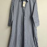 Johnny Was NEW Georgia Stripe Henley Shirt Dress Photo 4