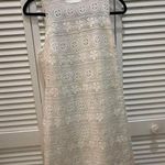 AQUA Vacation beach Hamptons shift dress coastal grandma mini lace white size large Photo 0