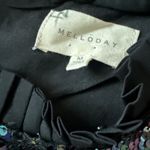 MELLODAY Sparkle Sequin Dropwaist Removable Collar Dress Black Size Medium Photo 7