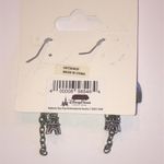 Disney Aged Silver Tone Pink CZ Hearts Eiffel Tower Parks Earrings Photo 3