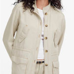Madewell NEW Cinched Utility Jacket in Italian Linen Twill Women Size L Photo 0