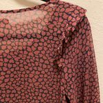 Urban Outfitters Pins & Needles Heart Sheer Peasant Button Down Blouse Photo 10