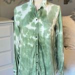 True Craft Blouse Green Tie Dye Long Sleeve Button Down Front Womens Small Worn Once Photo 0