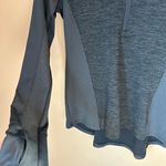 Layer 8 gray half zip ribbed athletic performance long sleeve activewear top Gray Photo 4