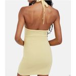 For Love & Lemons NWT‎  Mona Mini Yellow Halter Dress Sz Small $153 Photo 4