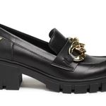 Guess NEW Women's 1.5-Inch Platform Heel Chain Loafers Black Photo 3