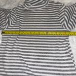 89th and Madison Grey white stripe turtleneck sweater top shirt  woman’s L petite Photo 6
