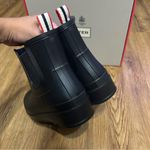 Hunter black rain ankle boots booties shoes women’s 7 new Photo 2