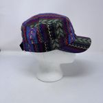 NexGen Tapestry Hat Stripe Cap Cotton Unisex Adjustable Military Style Purple Photo 1