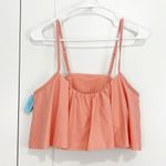 Cupshe New Cupsay Medium Coral Ruffle Adjustable Bikini Top Photo 0