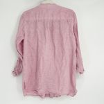 J. Jill Love Linen Womens Beachy Vacation 100% Linen Button‎ Down Shirt Size M Pink Size M Photo 6