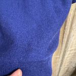Garnet Hill  Royal Blue 100% Cashmere Dolman 3/4 Sleeve Sweater Top M Flawed Photo 7