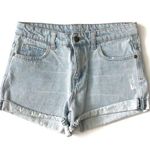 Delia's Delia’s High Waist Distressed Jean Shorts Light Wash Size 5 Photo 0