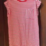 Sonoma women's extra large white / red striped shirt dress Photo 0