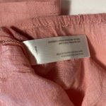 Madison Loose Fit Gauzy‎ 3/4 Sleeve Crochet Floral Pleated Neckline Pink Top S Photo 3