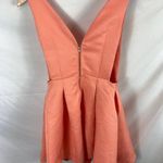 L'ATISTE Peach V Neck Dress Size Small Photo 7