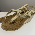 Ralph Lauren Lauren  Womens Reeta White‎ & Cork Wedges Sandals Size 9.5 Photo 0