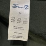 Seven7  Skinny Pants Stretch Dark Green Size 14 High Rise Photo 4