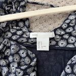 H&M Shorts Romper Dark Navy Blue White Print Photo 4