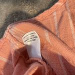 Sonoma  Shirt Womens XXL 2X Peach Square Neck Cap Short Sleeve Striped Textured Photo 3