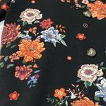 Bobeau Double Breasted Black Floral Blazer Jacket Photo 4