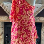 Floral One Shoulder Mini Dress M Orange Size M Photo 6