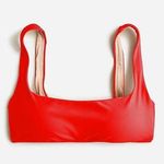 J.Crew Squareneck Bikini Top Bright Cerise Red XXL NEW Photo 0