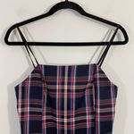 Urban Outfitters  Navy Plaid Academia Spaghetti Straps Mini Dress Size S Photo 1