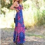 MINKPINK  Patchwork Print High Neck Halter  Maxi Dress S Photo 3