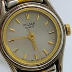 Pulsar 19mm womens Quartz analog watch silver gold tone V811 Photo 1