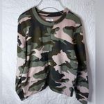 Madewell Miles Green Camo Crew Neck Sweatshirt Size Small Photo 3