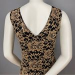 Candlelite Dress Mermaid Gown Gold Metallic Black Elegant Sleeveless Size Medium Photo 11