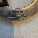 Al Stohlman Vtg Brand Black Leather Belt Floral Tooled Silver Western Cowgirl Photo 9