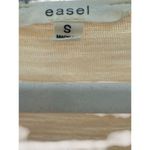 easel Shirt Dress Long Sleeve Pullover Colorblock Knit sz Small Cream & Gray Photo 2