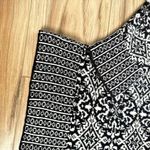 Talbots  | Black White Cotton Wool Turtle Neck Long Sleeve Sweater | Medium Photo 3