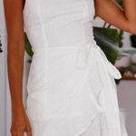 Hello Molly White Wrap Dress With Ruffles Photo 0