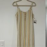Rip Curl  Linen Striped Midi Dress NWT Photo 2