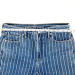 American Eagle Indigo Striped Hi Rise Mom Jean Size 8 Blue NWT Photo 9