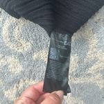 Marciano  Rib Knit Lace Up Top Flare Sleeves Black Large Photo 4