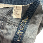 American Eagle Denim Overalls Romper Shorts Blue Size M Shortall Distressed Photo 10