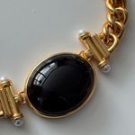 NWOT Julie Vos Gold Bracelet with Black Stone Photo 3