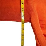 Fig & Flower Womens Boho Peasant Top Orange 3/4 Sleeve Lace Eyelet Lightweight Size undefined Photo 8