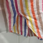 Talbots Linen Boyfriend Shirt Size 2X Rockport Stripe Button Down Casual Photo 1