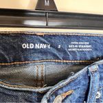 Old Navy Extra High Waist Sky Hi Straight Jeans 2 Button Fly Trish Ankle Womens Photo 5