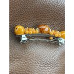 Handmade Vintage  Baltic Butterscotch Honey Amber Hair Clip Barrette (1 Piece ) Photo 6
